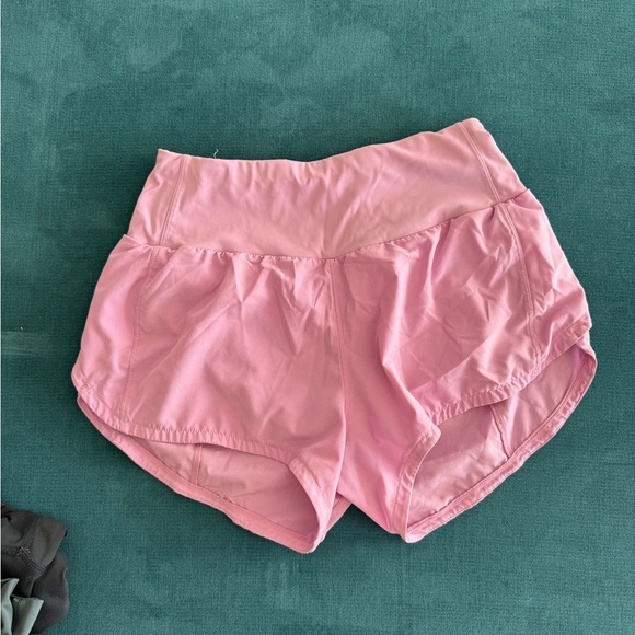 ✨2 for $35 ALL SHORTS!✨ GYM PEOPLE - High Waisted Running Shorts 4" PINK Small - Picture 7 of 7